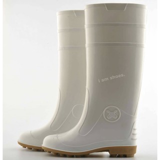 ภาพขนาดย่อของภาพหน้าปกสินค้ารองเท้าบู๊ทยางกันน้ำ Bowling สีขาว สูง 12 14 นิ้ว ไซส์ 9.5-12 จากร้าน i_am_shoes บน Shopee ภาพที่ 4