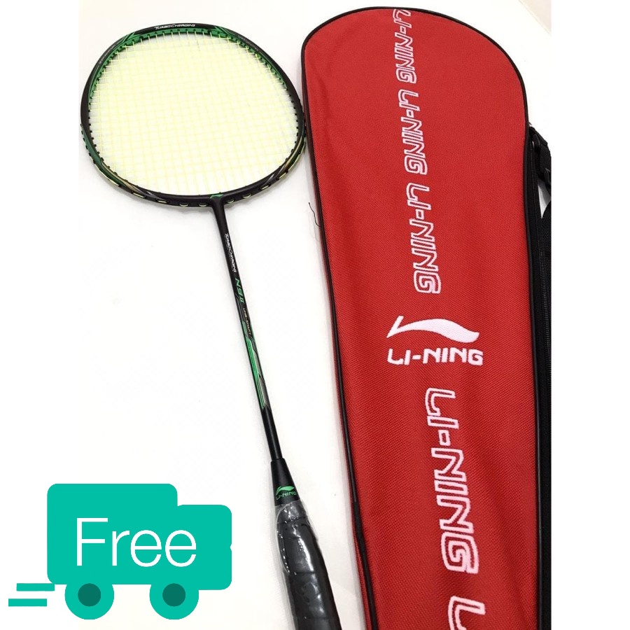 ไม้แบดมินตัน LINING TURBO WINDSTROM Racket FULL CARBON+BG66 ติดตั้ง ...