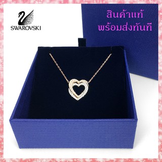 Swarovski สร้อยคอ Infinity Double Heart Necklace สวารอฟสกี้ สร้อยคอแฟชั่น เครื่องประดับแฟชั่น แท้ 100% พร้อมส่ง ราคาถูก