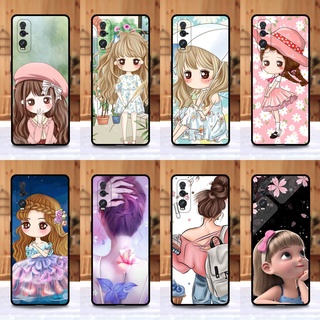 เคส Oppo Find X2 ลายการ์ตูนผู้หญิง ขอบนิ่มหลังแข็ง เคสมือถือ เคสโทรศัพท์ Case เคส TPU ขอบนิ่มหลังแข็ง ไม่ขูดตัวเครื่อง