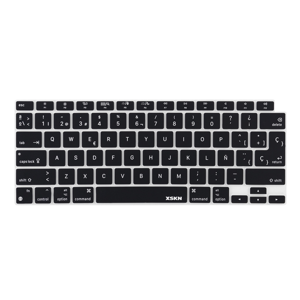 xskn-spanish-language-silicone-keyboard-cover-skin-for-new-macbook-air-13-3-amp-quot-with-touch-id-a2179-a2337-m1-us-and-eu