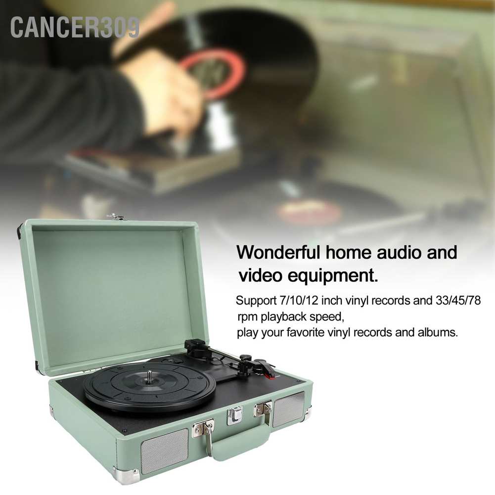 cancer309-เครื่องเล่นแผ่นเสียงไวนิล-บลูทูธ-5-0-หมุนได้-33-45-78-rpm-100-240v-ขนาดพกพา