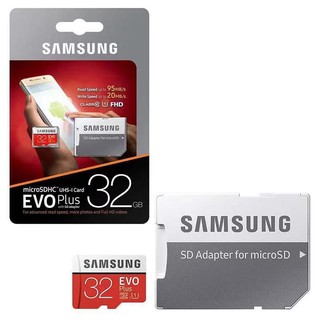 ภาพขนาดย่อของภาพหน้าปกสินค้าMicro SD Cards Samsung Memory card EVO PLUS 16GB/32GB/64GB/128GB Class10 แถม Adapter จากร้าน rukkun_shop บน Shopee ภาพที่ 1