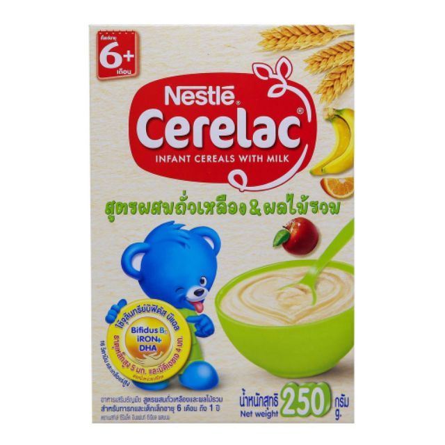 ภาพหน้าปกสินค้าNestle Cerelac ซีรีแล็ค อาหารเสริม ถั่วเหลือง&ผลไม้รวม ,สูตรเริ่มต้น ข้าวสาลี&นม,สูตรข้าวบดไก่,แครอท ขนาด250 กรัม