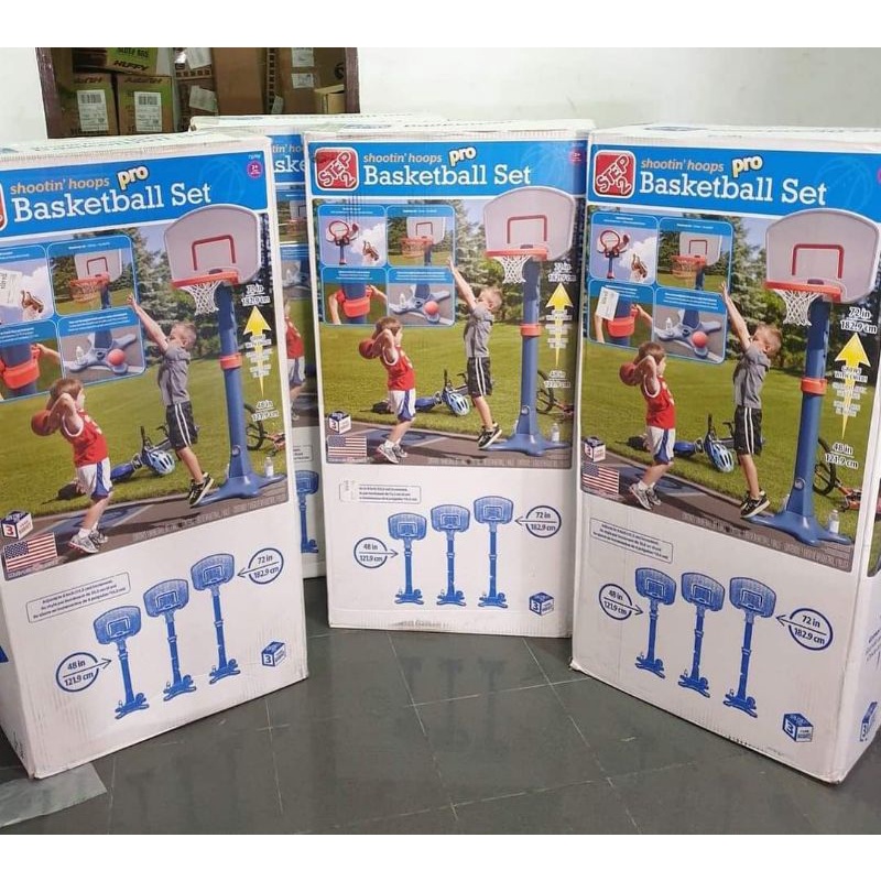 แป้นบาสสำหรับเด็ก ปรับระดับได้ Step2 Shootin Hoops Pro Basketball Set