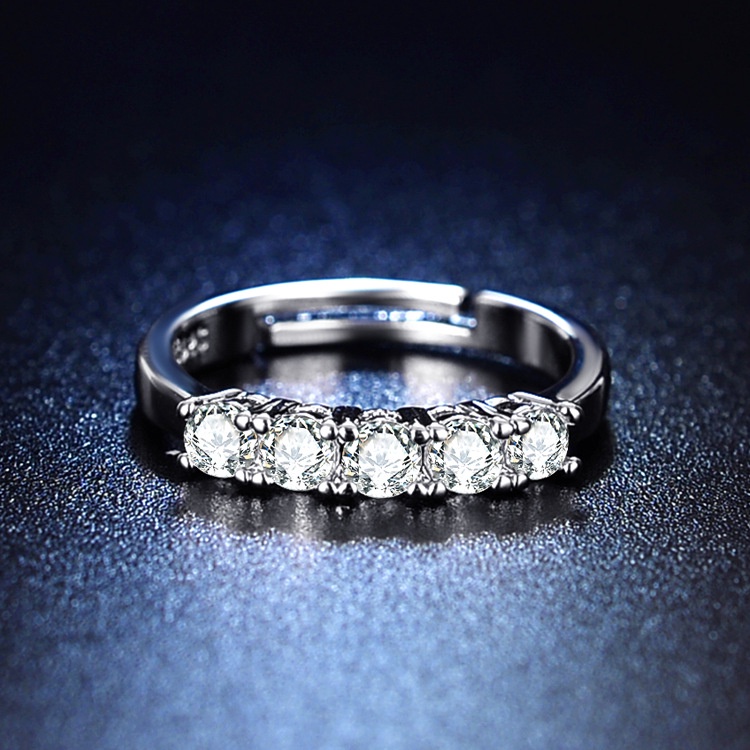 ภาพหน้าปกสินค้าแหวนเงิน 92.5% สำหรับผู้หญิงงานแต่งงานแหวนเพชรแฟชั่นเครื่องประดับปรับได้ JZ21 จากร้าน kaderjewelry.th บน Shopee