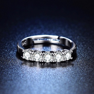 ภาพขนาดย่อของภาพหน้าปกสินค้าแหวนเงิน 92.5% สำหรับผู้หญิงงานแต่งงานแหวนเพชรแฟชั่นเครื่องประดับปรับได้ JZ21 จากร้าน kaderjewelry.th บน Shopee