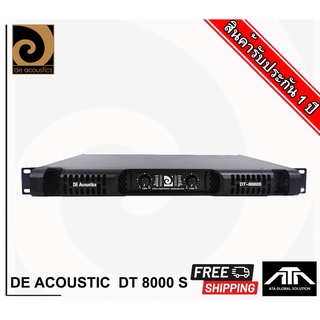 พาวเวอร์แอมป์ DE ACOUSTIC POWER AMP DT 8000S แอมป์ พาวเวอร์ เพาเวอร์ ขยาย เสียงดี 2x2200W 8OHM วัตต์สูง โหลด 2โอห์ม