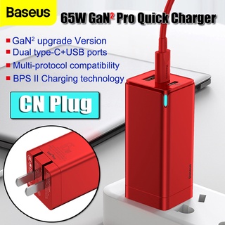 Baseus ที่ชาร์จเร็ว เทคโนโลยี USB Type-C 65W GaN5 GaN3 Pro QC4.0 PD