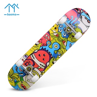 ภาพหน้าปกสินค้าBAOMA สเก็ตบอร์ด Skateboards ขนาด80*20*10cm เมเปิ้ลเกรดเอ ทนทานไม่แตกง่าย สเก็ตบอร์ดแฟชั่น ที่เกี่ยวข้อง