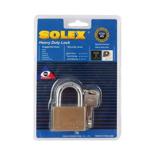 SOLEX กุญแจคอสั้น 45 มม. รุ่น EXTRA PLUS สีทอง ทำจากทองเหลืองแท้ที่มีคุณภาพดี ไม่เป็นสนิม ใช้งานง่ายเพิ่มความปลอดภัยของค