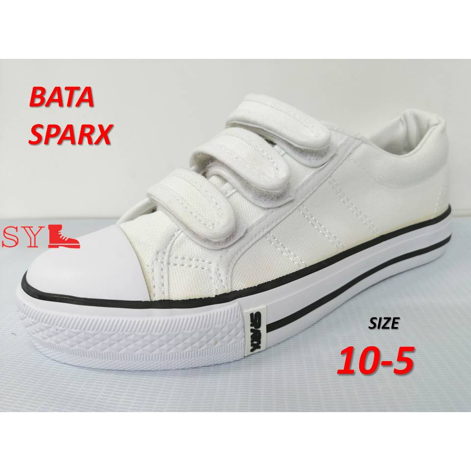 (SY Shoes) BATA SPARX 41929(105) รองเท้านักเรียนประถม 3 เส้น สีขาว