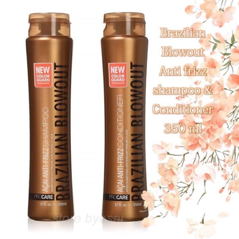 brazilian-blowout-anti-frizz-shampoo-conditioner-anti-frizz-350-ml-ซ่อมแซมผมเสีย-ล๊อคความชุ่มชื้น-ปกป้องสีผม-ลดการชี้ฟู