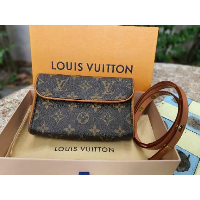 แท้ 100💯💯 lv florentine belt bag DC05 สายเป็นสายแทน คาวไฮคล้ำลงนะคะ