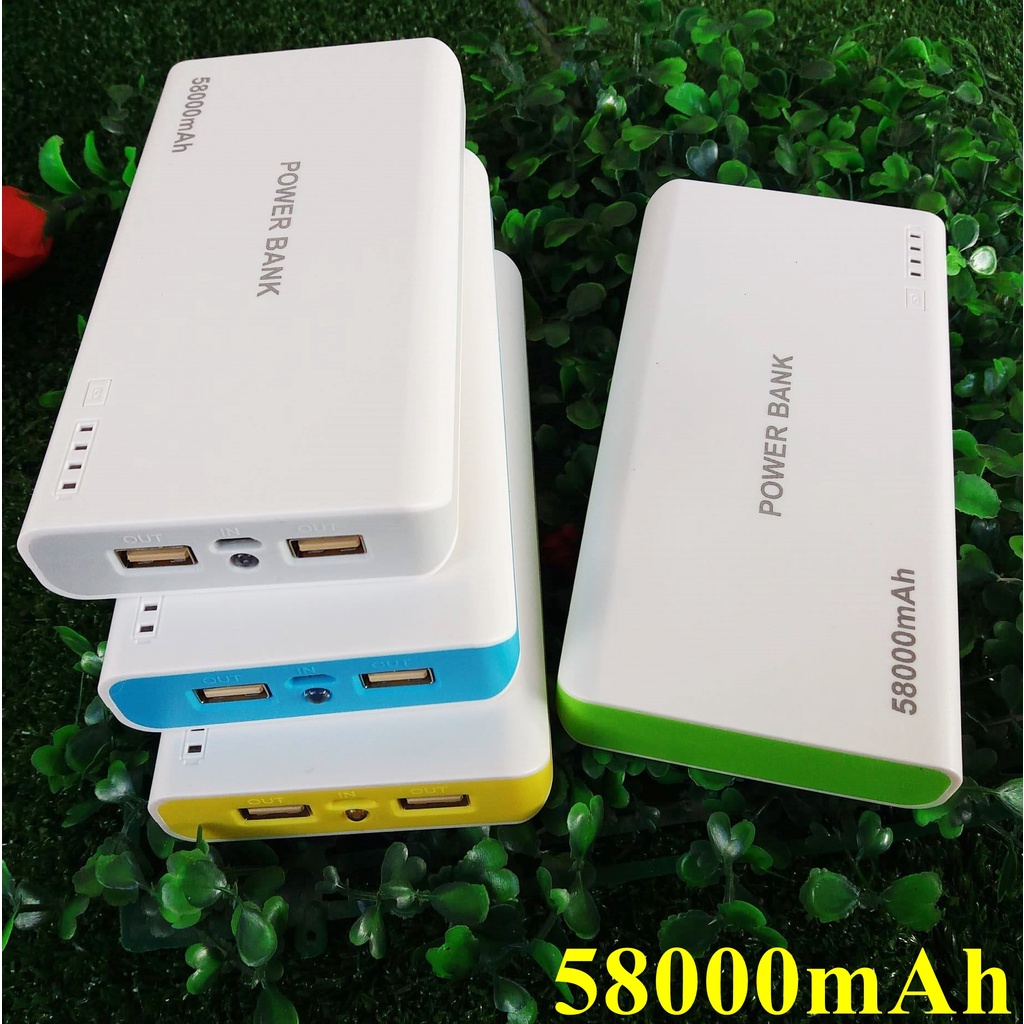 แบตสำรอง PowerBank 58000mAh แถบสี ฟรี สาย USB | Shopee Thailand