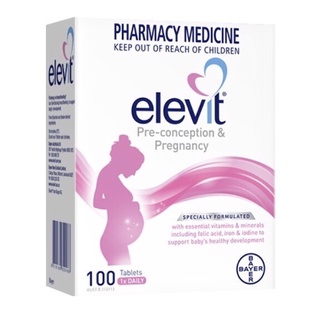 ราคาElevit pregnancy multivitamin 100 เม็ด ⭐️Exp.02/2025 (กล่องใหม่ ของแท้!! พร้อมส่ง!!)