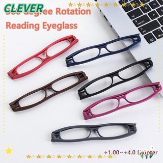 ภาพหน้าปกสินค้าClever แว่นตาอ่านหนังสือ สายตายาว หมุนได้ 360 องศา น้ําหนักเบา ค่าสายตา +1.00~+4.0 หลากสี สําหรับผู้หญิง ผู้ชาย ที่เกี่ยวข้อง