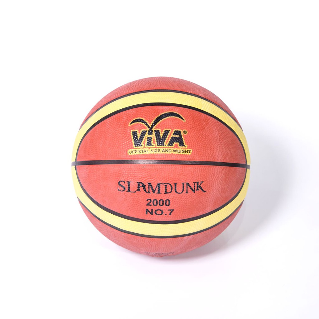 ภาพหน้าปกสินค้าVIVA บาสเกตบอลยาง รุ่น 2000 Slam Dunk เบอร์ 7 (สีน้ำตาล/เหลือง) จากร้าน vivasunsports บน Shopee