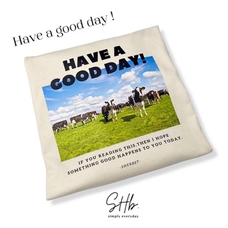 ใหม่ sherbettee|เสื้อยืดลายวัว have a good day
