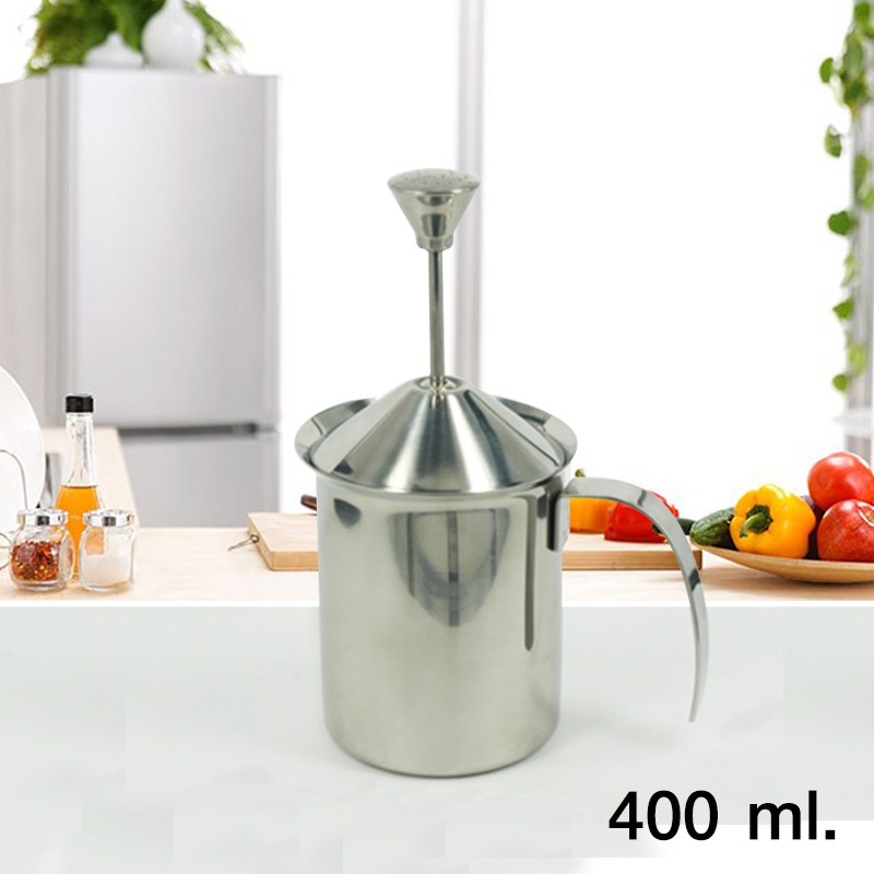 delisio-milk-frother-เหยือกปั้มฟองนม-เหยือกทำฟองนม-เครื่องตีฟองนม-มีสปริง-400-ml