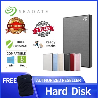 Seagate ฮาร์ดดิสก์ภายนอก แบบพกพา 3TB 4TB 2TB 1TB Backup Plus One Touch Slim USB 3.0