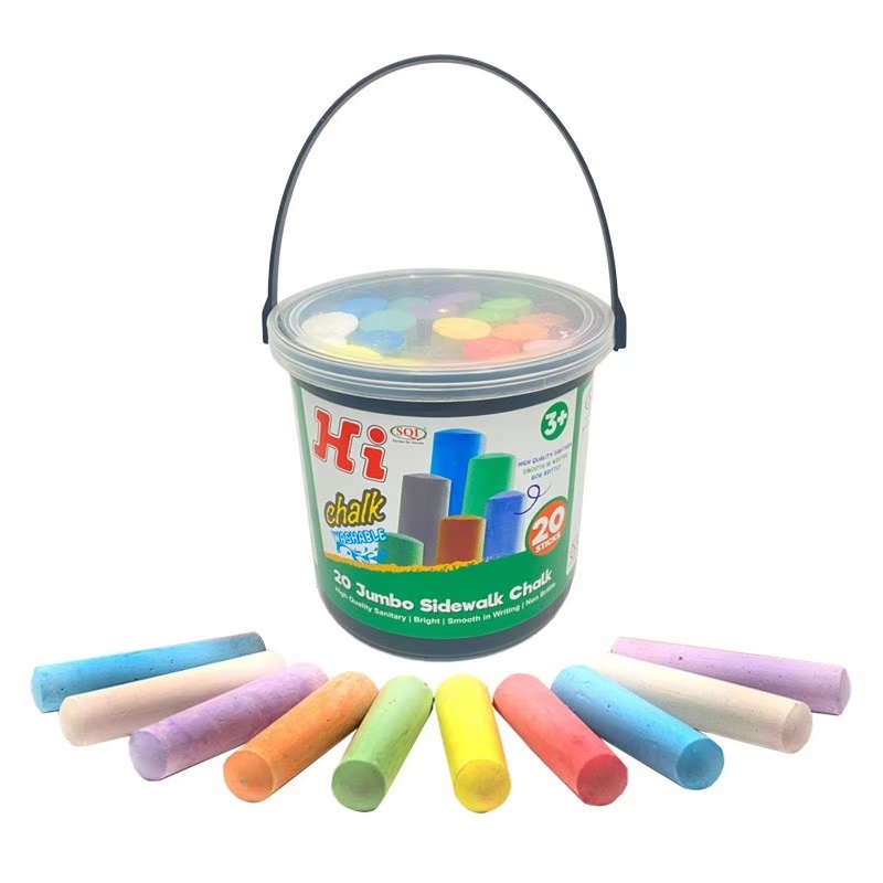 ไฮ-ชอล์กแท่งใหญ่20แท่ง-12สี-ถัง-ชอล์กสี-ชอล์กระบายสี-ชอล์กแท่งใหญ่-ชอล์กจัมโบ้-hi-chalk-jumbo-20stick-11coloring-box