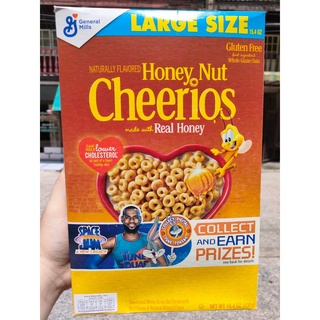 ภาพหน้าปกสินค้าGeneral Mills Honey Nut Cheerios 436g Cereal ฮั่นนี่นัทเชียริโอส์สวีทเทนโฮลเกรนโอ๊ตซีเรียล (ธัญพืชน้ำผึ้งและถั่ว)