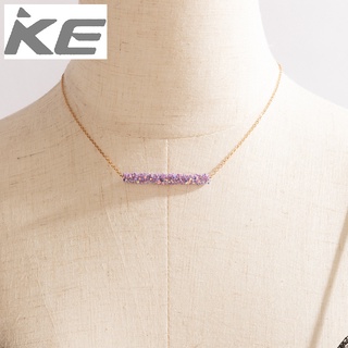 Simple necklace Small pepper colorful purple three-dimensional eggplant slender OL clavicle ch