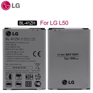 แบตเตอรี่ LG Original โทรศัพท์แบตเตอรี่ BL-41ZH สำหรับ LG Leon H340 H345 MS345 H343 1820mAh