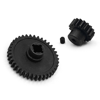 2 ชิ้นโลหะ WLtoys A959 เหล็ก Diff เกียร์หลัก 38T และมอเตอร์ Pinion Gear 17T สำหรับ 1/18 Electric Buggy Vortex