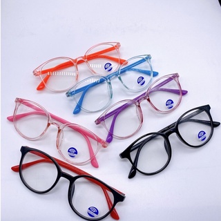 【แว่นตาบลูบล็อก】 แว่นตาสำหรับเด็ก ป้องกันแสงสีฟ้า กรอบยืดหยุ่น สำหรับเด็ก N.1019