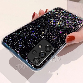 เคส ซัมซุง Samsung Galaxy A53 A33 A52S A52 A32 A22 A12 A02 M52 M32 M12 M02 4G 5G Phone Case Silicone TPU Glitter Gel Transparent Clear Handphone Casing Slim Soft Back Cover เคสโทรศัพท์ GalaxyA53