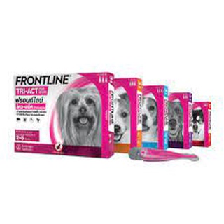 Frontline Tri-Act จำนวน 1 กล่อง ยาหยดป้องกัน และกำจัดยุง เห็บ หมัด และแมงวันคอก สำหรับสุนัข