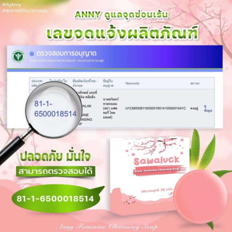 สบู่อนามัย-anny-sawaluck-ลดตกขาว-คัน-มีกลิ่นอันไม่พึงประสงค์