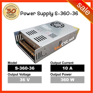 สินค้า 101.Switching Power Supply S-360-36 สวิตซ์ชิ่ง พาวเวอร์ซัพพลาย 220AC to 36V ขนาด 10A 360W ป้องกันไฟขาด-ไฟเกิน