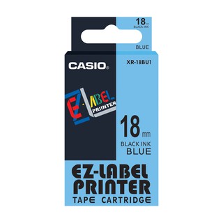 Casio Calculator เทปสติ๊กเกอร์   คาสิโอ รุ่น  XR-18BU แบบสีฟ้า