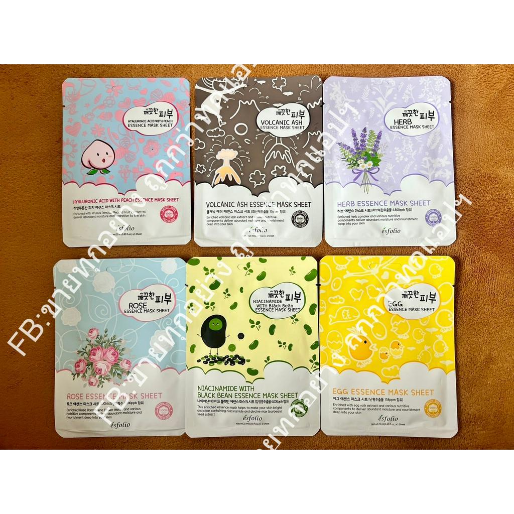 [ของแท้/พร้อมส่ง] มาส์คหน้าใส Esfolio Essence Mask Sheet 25 มล.(1แผ่น ...