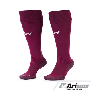 ARI ELITE FOOTBALL LONG SOCKS - BURGANDY/WHITE ถุงเท้ายาว อาริ อีลิท สีม่วง