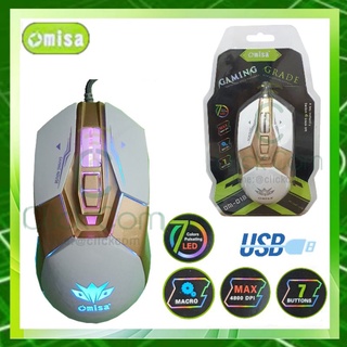 OMISA  Mouse Gaming เกมส์มิ่ง เมาส์มาโคร  OM-018 by Oker