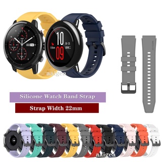 22 มม.ซิลิโคนสายคล้องคอกีฬาสำหรับ Huami Amazfit PACE/Stratos 2 2S 3/GTR 47 มม./GTR2 GTR3 GTR4 เปลี่ยนสายรัดข้อมือ