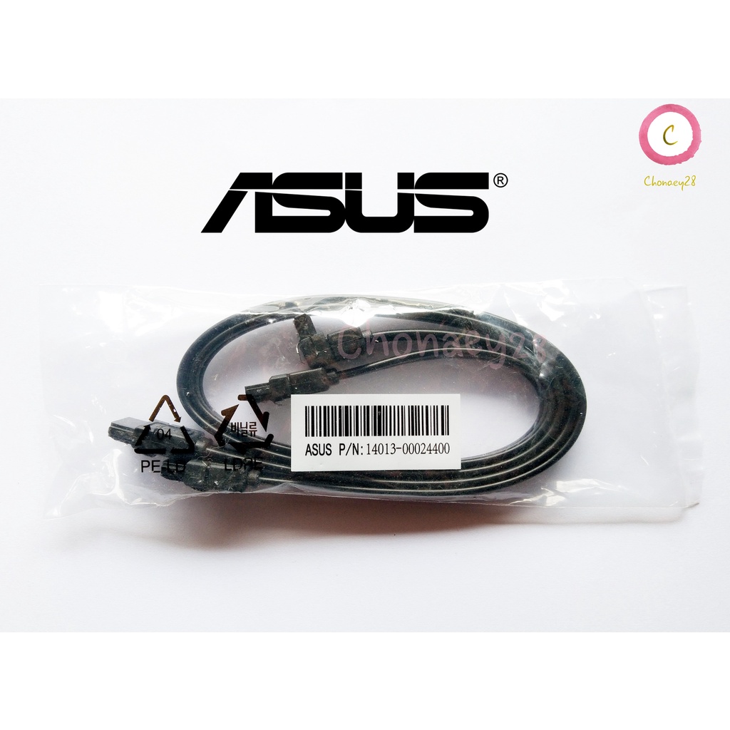 สาย-sata-3-cable-asus-แท้-2-เส้น-แพ็ค-มีโลโก้-ซีลในถุงพลาสติก-ของใหม่-พร้อมส่ง