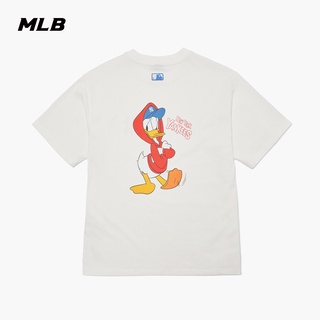 เสื้อยืดผ้าฝ้ายพิมพ์ลายขายดี Mlb เสื้อยืดแขนสั้น พิมพ์ลาย Disney Donald Duck แฟชั่นฤดูใบไม้ร่วง สําหรับผู้ชาย และผู้หญิง