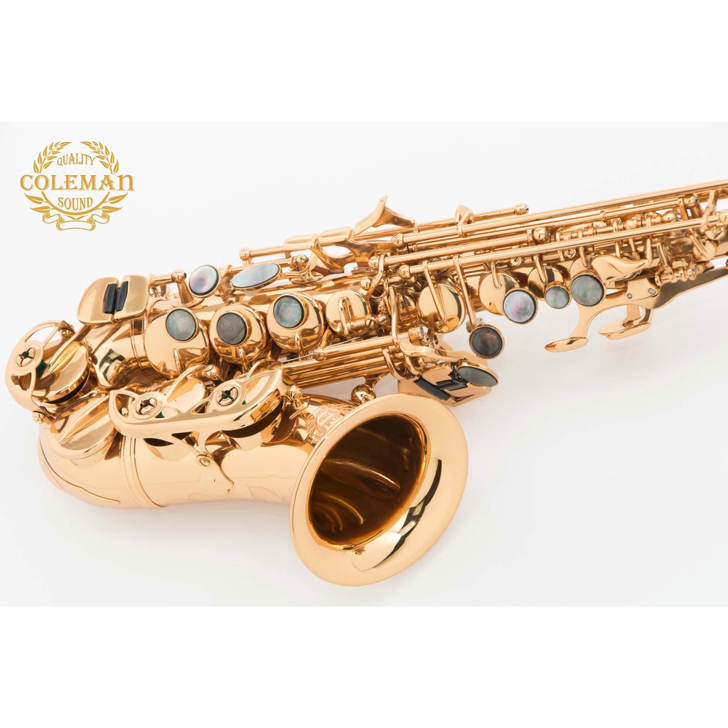 แซกโซโฟน-saxophone-curved-soprano-coleman-cl-330s-gold-lacquered