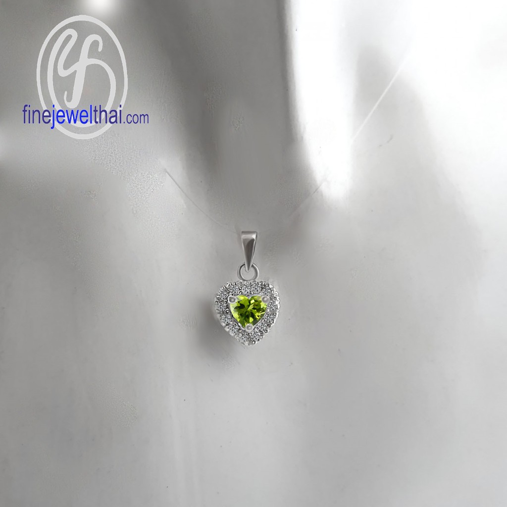 finejewelthai-จี้เพอริดอท-เพอริดอท-จี้พลอย-พลอยประจำเดือนเกิด-peridot-silver-pendant-birthstone-p1082pd00-ราคาต่อชิ้น