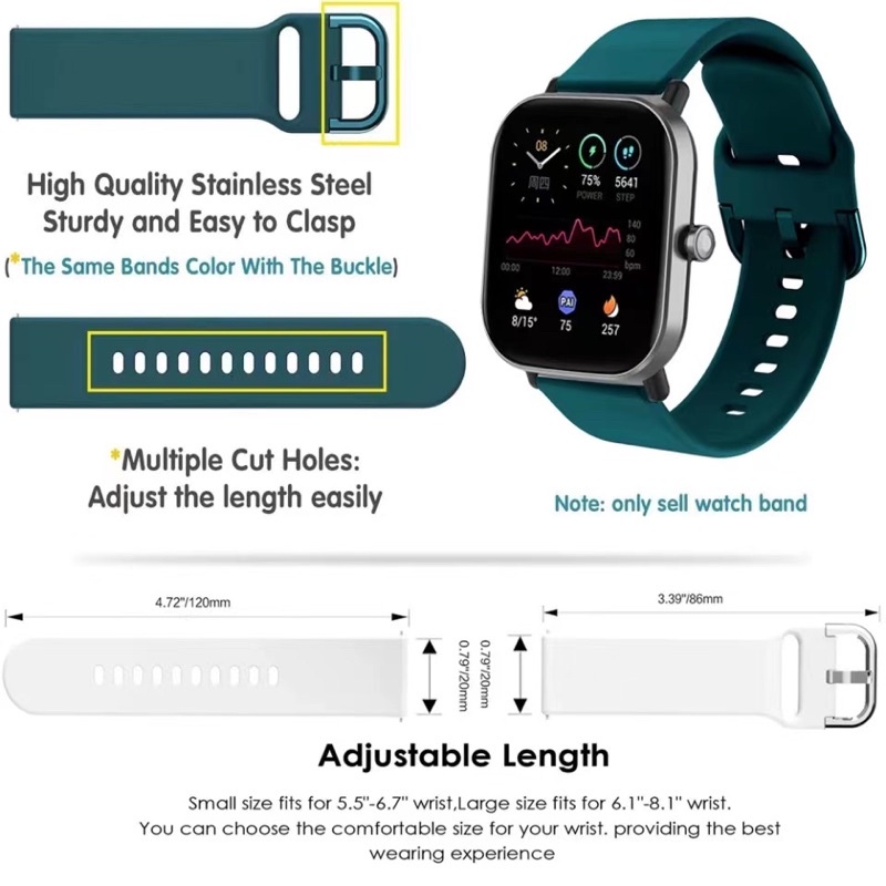 ภาพหน้าปกสินค้าสายนาฬิกา สำหรับ maimo smart watch สายนาฬิกา smart watch maimo สายยาง สาย sport สายนาฬิกา maimo จากร้าน umeshop บน Shopee