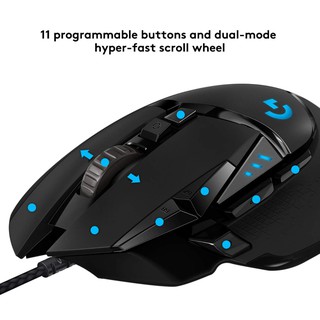 ร้านแนะนำ โปรแรง1 1เมาส์เกมมิ่งLOGITECH G502 HERO RGB Gaming Mouse 16K Sensor 16 000 DPI เม้าส์สำหรับนักเล่นเกม 2Y  img 4