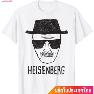 sgdfgh452 การส่งเสริม  จบไม่สวย ละครอเมริกัน  นักพิษวิทยา Breaking Bad Heisenberg Head Shot Sketch T-Shirt คอกลม แฟชั่น