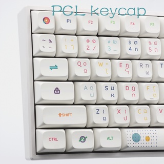 ภาพหน้าปกสินค้าOriginal PCL Neon Keycaps แป้นพิมพ์ภาษาไทยThai keycap คีย์บอร์ด 147 คีย์ PBT PCLNeon Keycaps XDA Profile Dye Sub ที่เกี่ยวข้อง