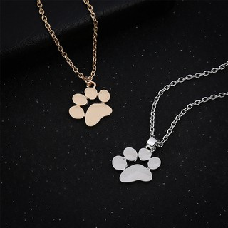 Cat Dog Paw Print Animal Necklace Women Pendant Cute Delicate Chain Necklace