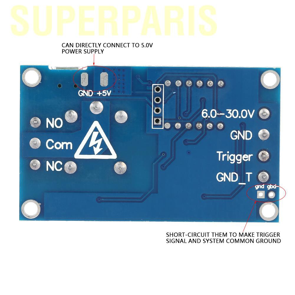 ภาพสินค้าSuperparis DC 5-30V LED Display Delay On/Off Relay Module Trigger Cycle Timer Switch จากร้าน superparis.th บน Shopee ภาพที่ 4